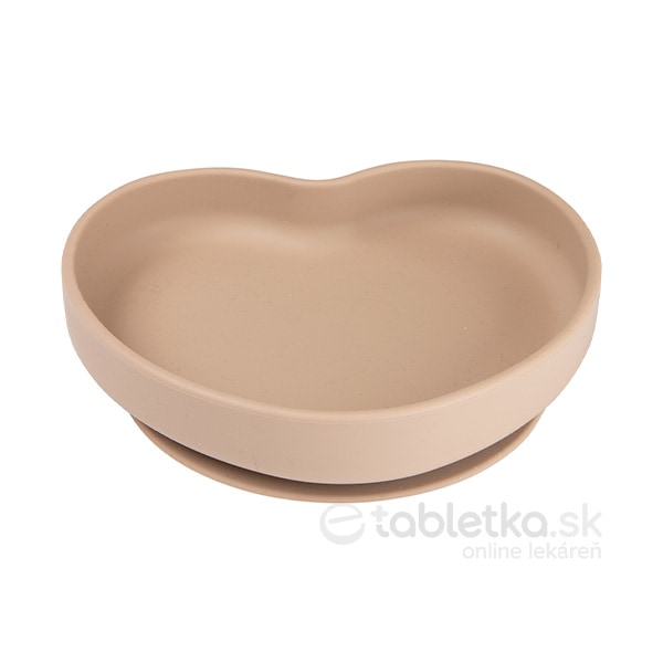E-shop Canpol Babies silikónový tanier s prísavkou Srdce béžový