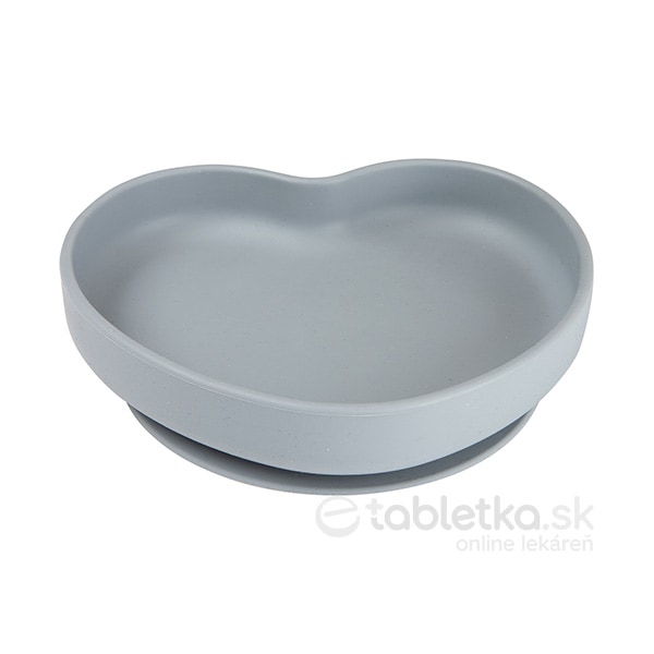 E-shop Canpol Babies silikónový tanier s prísavkou Srdce modrý