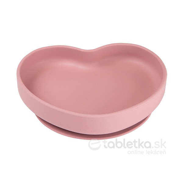 E-shop Canpol Babies silikónový tanier s prísavkou Srdce ružový