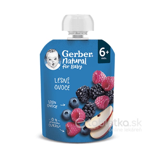 E-shop Gerber Natural Kapsička Lesné ovocie 6m+, 90g
