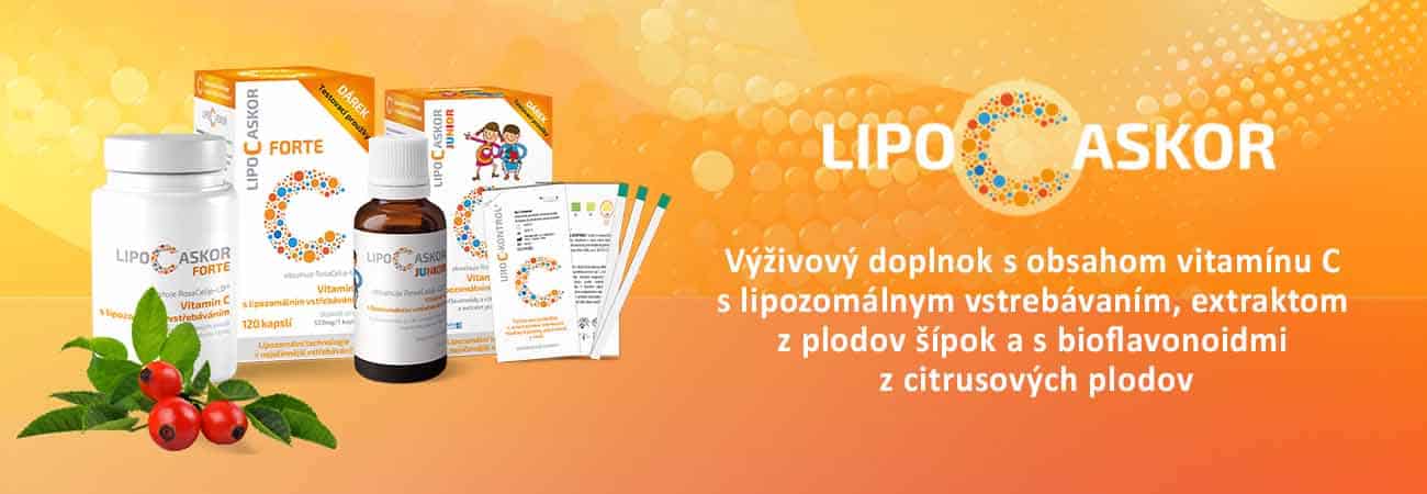 Lipo C Askor - Vitamín C s lipozomálnym vstrebávaním, šípky a citrusové bioflavonoidy