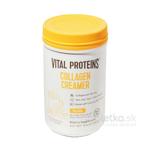Vital Proteins Collagen Creamer Vanilka sušené kokosové mlieko obohatené o kolagén 305g