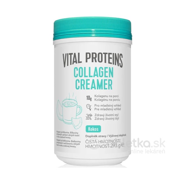 Vital Proteins Collagen Creamer Kokos sušené kokosové mlieko obohatené o kolagén 293g