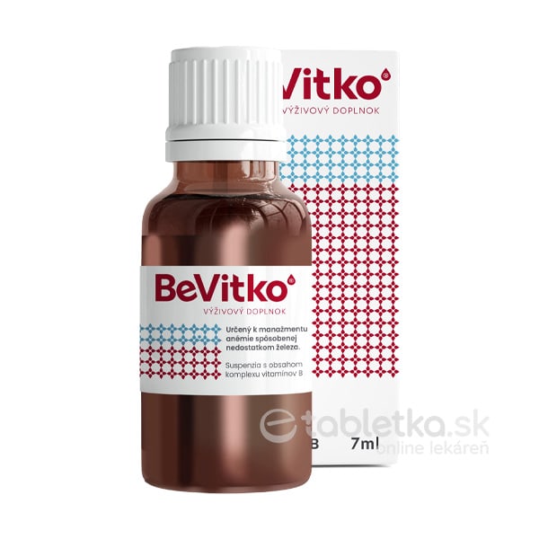 E-shop BeVitko suspenzia s obsahom komplexu vitamínov B, 7ml