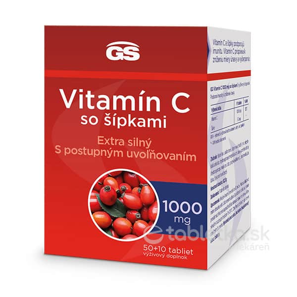 GS Vitamín C 1000mg so šípkami 50+10tbl