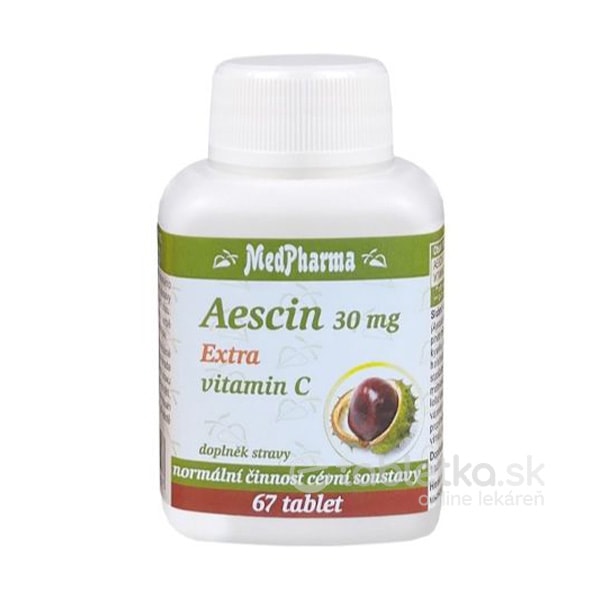 MedPharma Aescin 30mg Extra vitamín C 67tbl