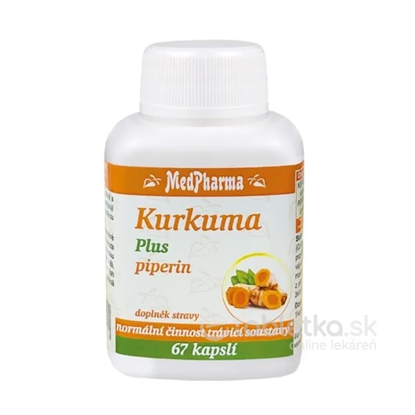 E-shop MedPharma Kurkuma Plus piperín 67cps
