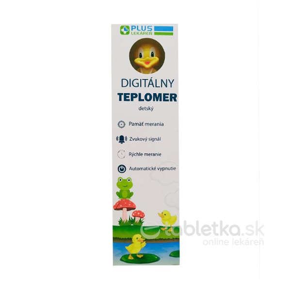 E-shop PLUS LEKÁREŇ Digitálny teplomer detský kačička, s puzdrom a ohybnou špičkou