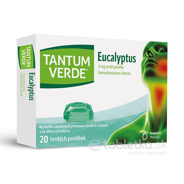 E-shop TANTUM VERDE Eucalyptus 3mg 20 tvrdých pastiliek