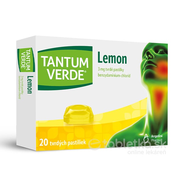 TANTUM VERDE Lemon 3mg 20 tvrdých pastiliek