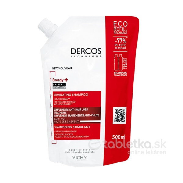 E-shop VICHY DERCOS ENERGY+, stimulujúci šampón, náplň 500ml
