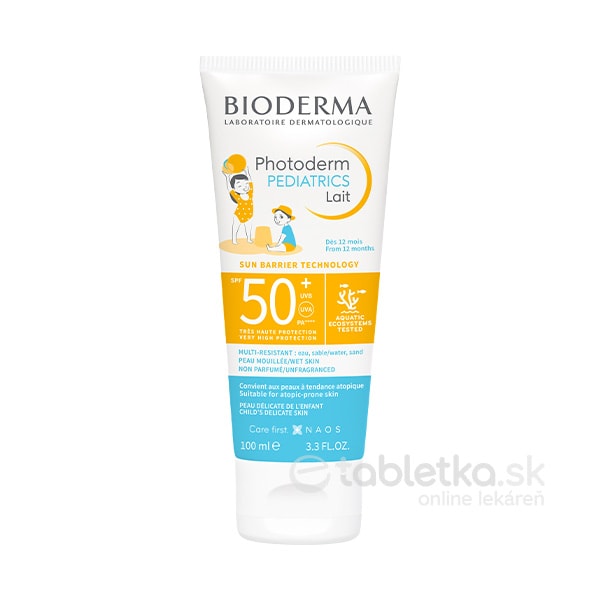 E-shop BIODERMA Photoderm PEDIATRICS Mlieko SPF 50+, na tvár a telo (od 12 mesiacov) 100ml