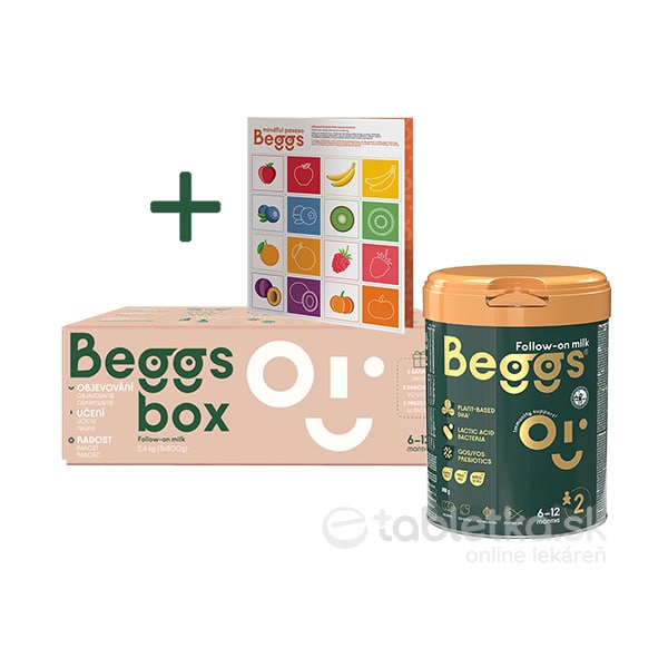 Beggs 2 box následná dojčenská mliečna výživa 6-12m,+ pexeso 3x800g