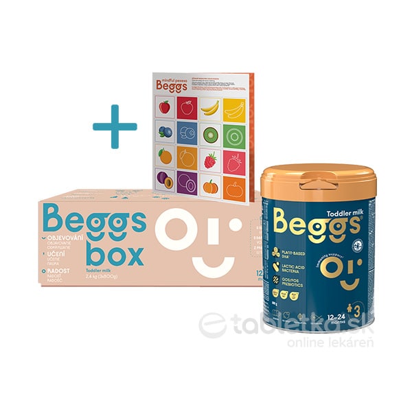 Beggs 3 box batoľacie mlieko 12- 24m, + pexeso 3x800g