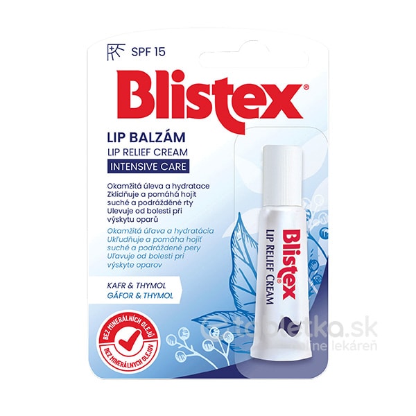E-shop Blistex LIP BALZAM RELIEF CREAM SPF15 balzam na pery v tube 6ml