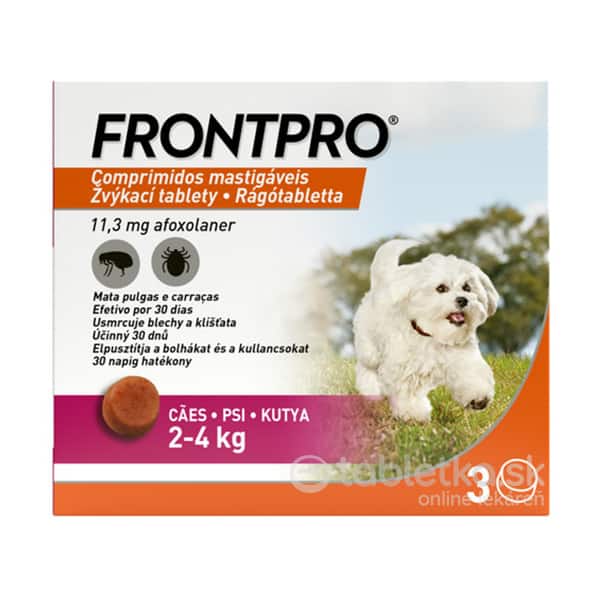 E-shop FRONTPRO 11mg žuvacie tablety pre psy 3ks 2-4kg