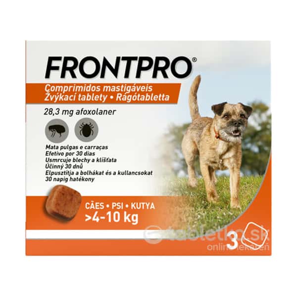 FRONTPRO 28mg žuvacie tablety pre psy 3ks 4-10kg