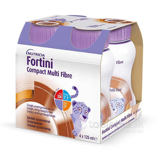E-shop Fortini Compact Multi Fibre s príchuťou čokoláda-karamel 4x125ml