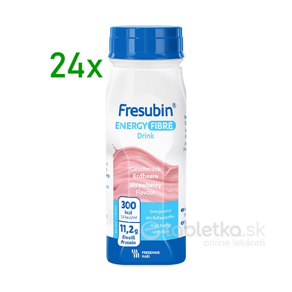 E-shop Fresubin Energy Fibre DRINK príchuť jahodová 24x200ml