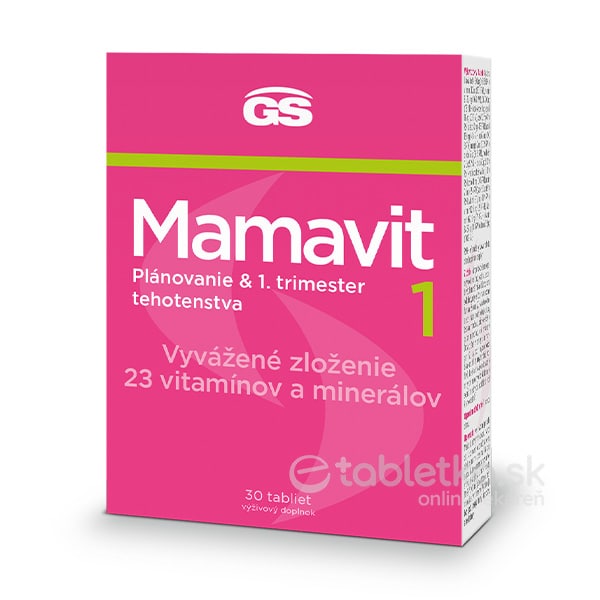 E-shop GS Mamavit 1, Plánovanie a 1. trimester 30 tabliet