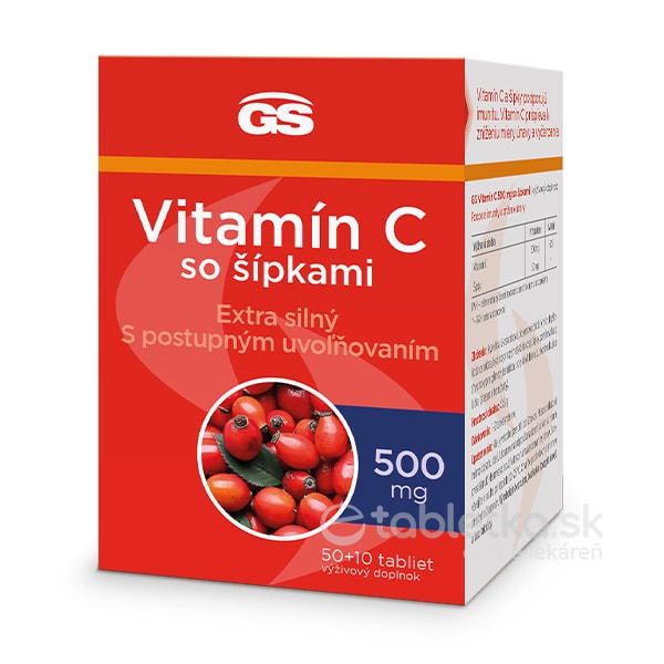 GS Vitamín C 500mg so šípkami 50+10tbl