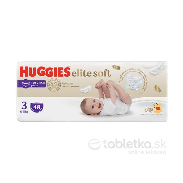 HUGGIES Pants Elite Soft 3 plienkové nohavičky 6-11kg 48ks