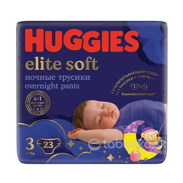 HUGGIES Pants Elite Soft OVN 3 plienkové nohavičky 6-11kg 23ks