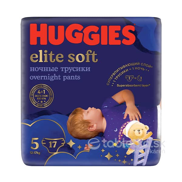 HUGGIES Pants Elite Soft OVN 5 plienkové nohavičky 12-17kg 17ks