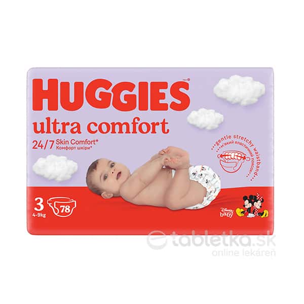 HUGGIES Ultra Comfort MEGA 3 plienky 4-9kg 78ks