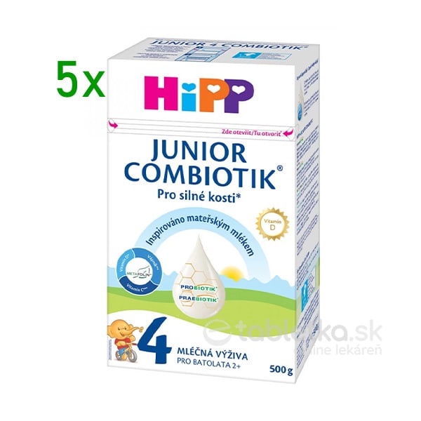 HiPP 4 JUNIOR COMBIOTIK mliečna výživa pre batoľatá (od 2 rokov) 5x500g
