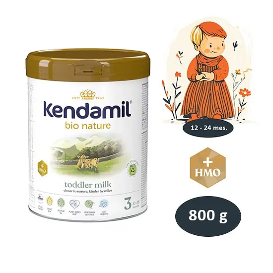 Kendamil BIO Nature 3 batoľacie mlieko 10m+, HMO+, 800g