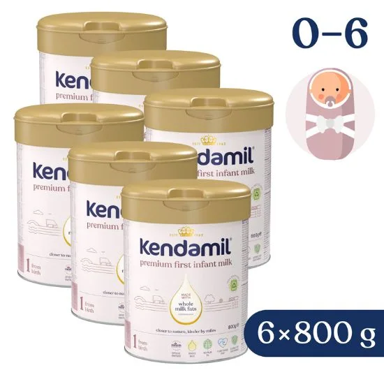 Kendamil Premium 1 DHA+ dojčenská výživa od narodenia 6x800g