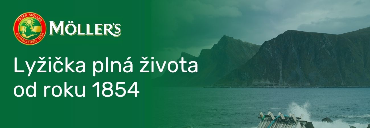 Výživoví doplnky značky MӦLLER´S. Lyžička plná života od roku 1854.