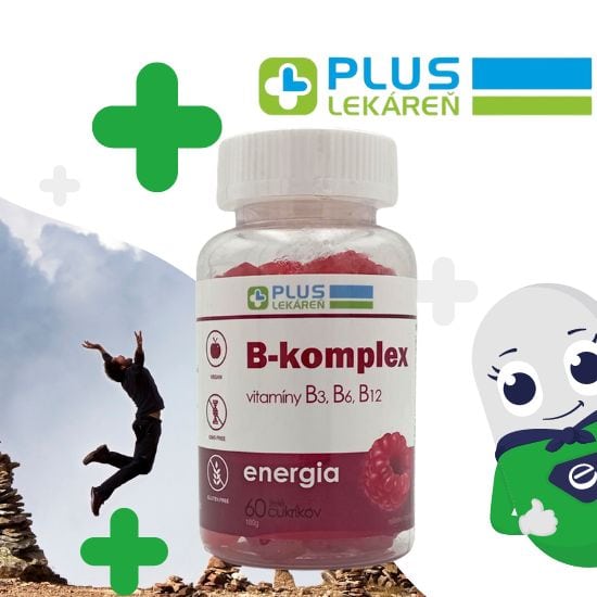 PLUS LEKÁREŇ B-komplex – vitamíny B3, B6, B12 v želé s malinovou príchuťou - ďalšie výhody