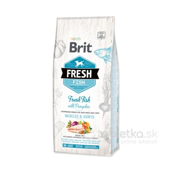 E-shop Brit Fresh Adult Large granule ryba s tekvicou 12kg