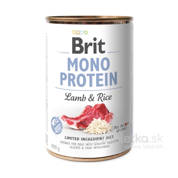 Brit Mono Protein Lamb and Brown Rice konzerva pre psy 400g