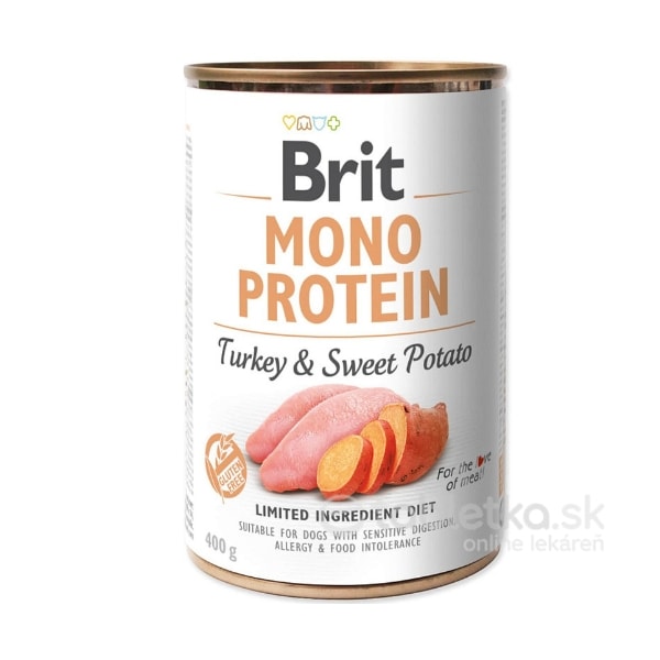 E-shop Brit Mono Protein Turkey and Sweet Potato konzerva pre psy 400g