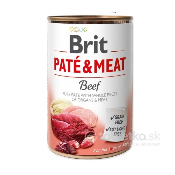 E-shop Brit Paté and Meat Beef konzerva pre psy 400g