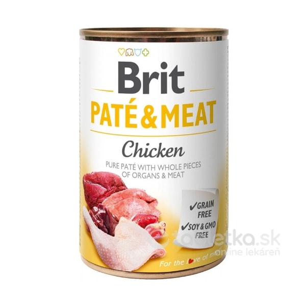 Brit Paté and Meat Chicken konzerva pre psy 400g
