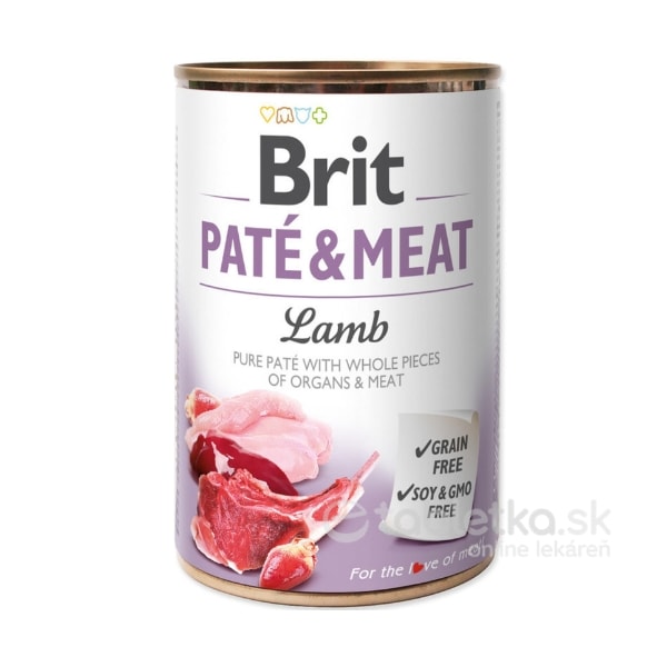E-shop Brit Paté and Meat Lamb konzerva pre psy 400g