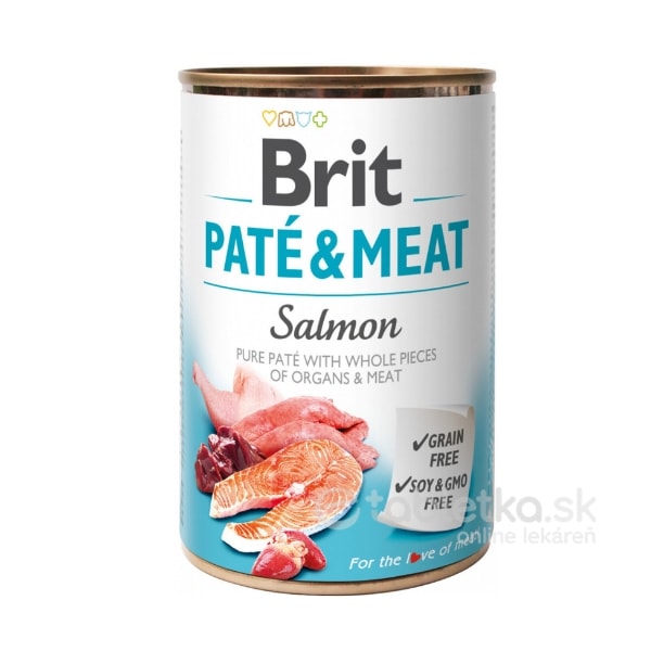 Brit Paté and Meat Salmon konzerva pre psy 400g