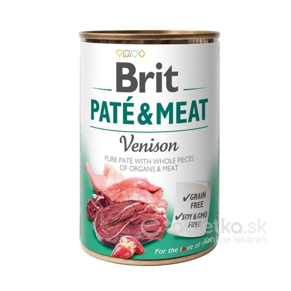 Brit Paté and Meat Venison konzerva pre psy 400g