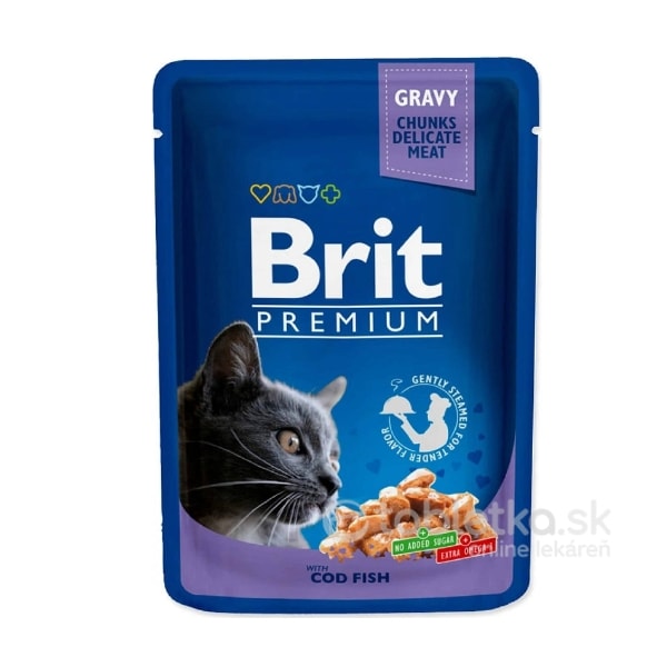 Brit Premium Cat kapsička Adult Cod Fish 100g