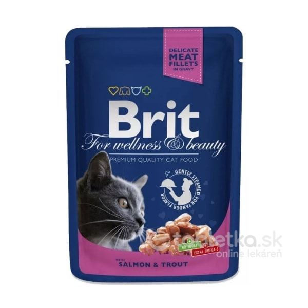 E-shop Brit Premium Cat Kapsička Adult Salmon and Trout 100g