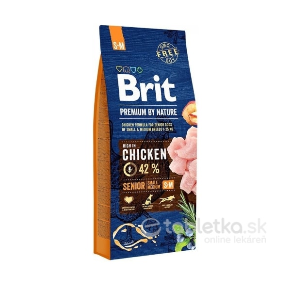 Brit Premium by Nature Dog Senior S+M 15kg