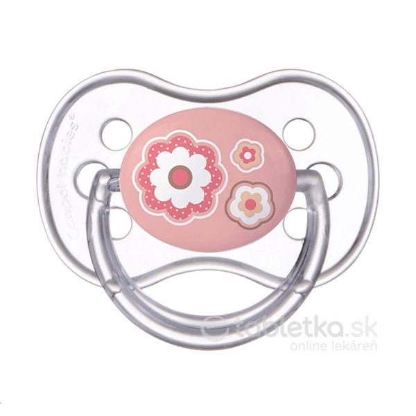 Canpol Babies silikónový cumlík so symetrickou špičkou Newborn Baby 6-18m rúžový