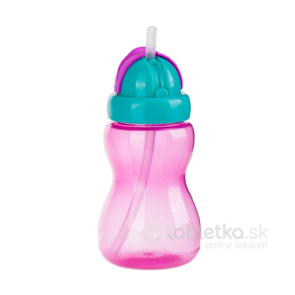 E-shop Canpol Babies športová fľaša so silikónovou slamkou 12m+, 270ml rúžová
