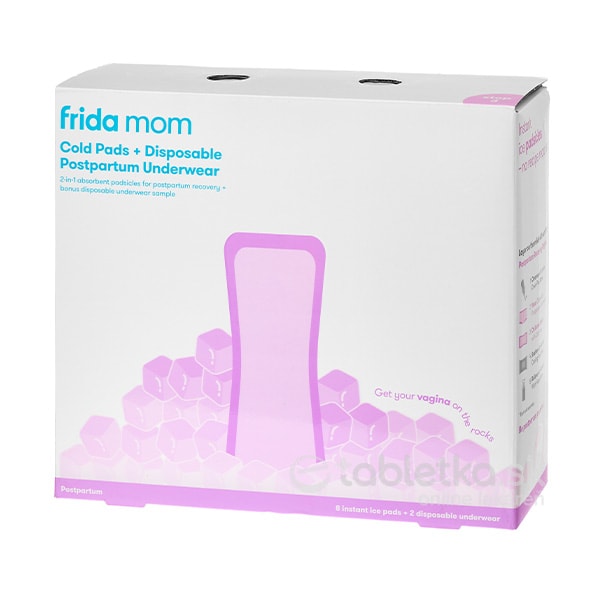 E-shop Frida Mom Chladiace absorpčné Ice Maxi vložky 8ks + popôrodné jednorazové nohavičky 2ks