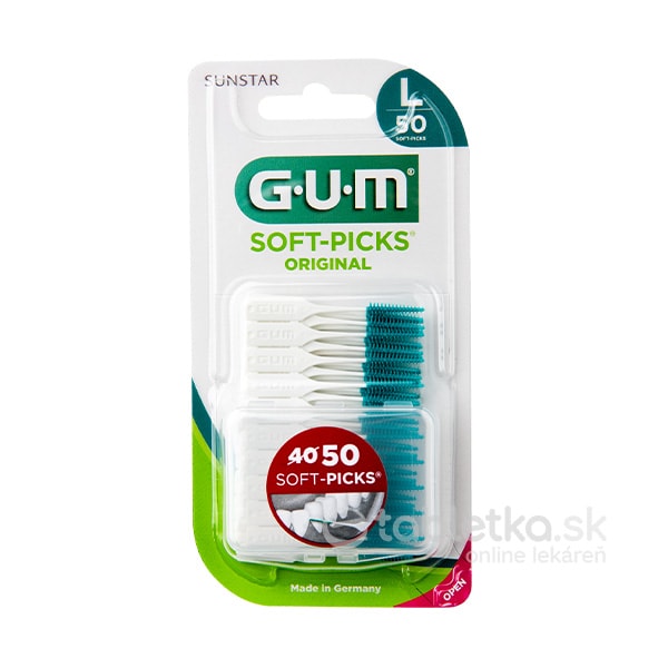 E-shop GUM Soft-Picks Original gumové medzizubné kefky, s fluoridmi, Large 50ks