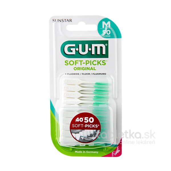E-shop GUM Soft-Picks Original gumové medzizubné kefky, s fluoridmi, Medium 50ks